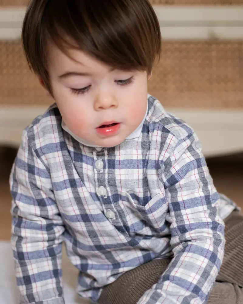 Chemise bébé Ernest quadrillée
