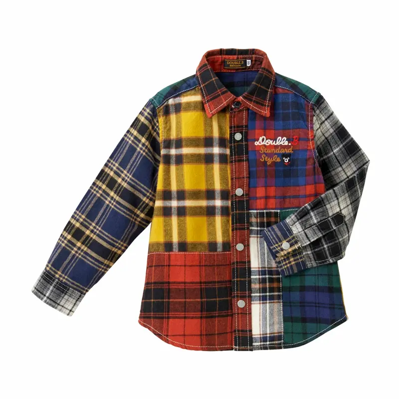 CHEMISE COTON MULTICOLORE DOUBLE B MIKI HOUSE