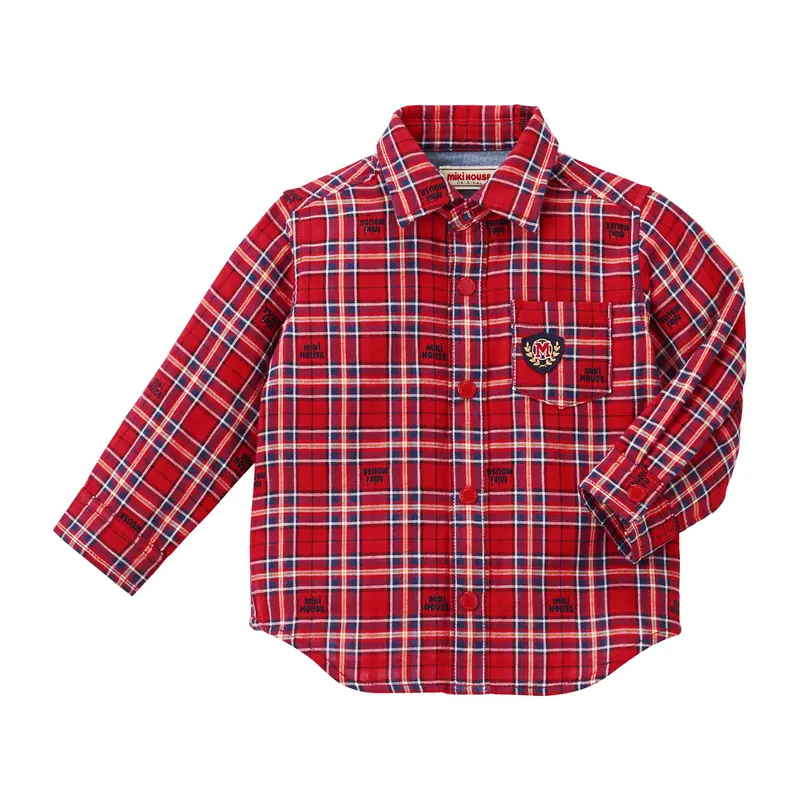 CHEMISE ÉCUSSON À CARREAUX ROUGE & NOIR