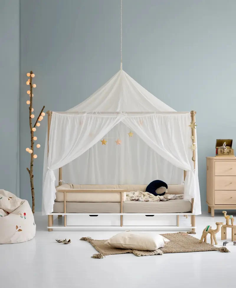 Ciel De Lit Baldaquin Oliver Furniture - Sahara, Blanc