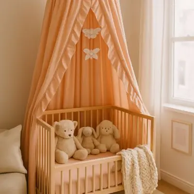 CIEL DE LIT BEBE | DreamyNest™ - Rose Pêche