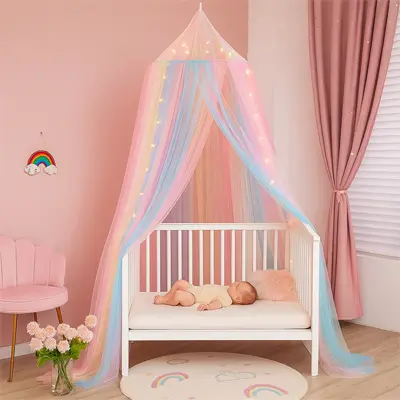 Ciel de lit bébé | Multicolore Pastel