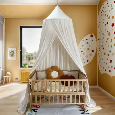 CIEL DE LIT POUR BEBE | BRUME BLANCHE