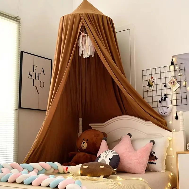 CIEL DE LIT POUR BEBE MARRON│MarronGlacé