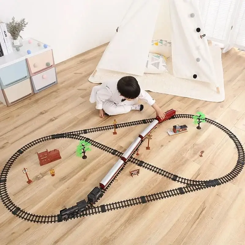 Circuit de train électrique rétro pour enfant