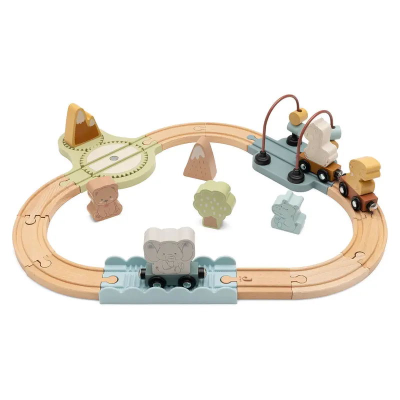 Circuit de train en bois Jollies - Jollein