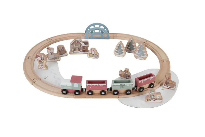 Circuit train de Noël en bois - LITTLE DUTCH