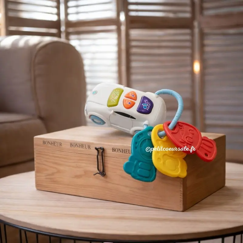 Clés de voiture bébé musicales – jouet imitation 12 mois