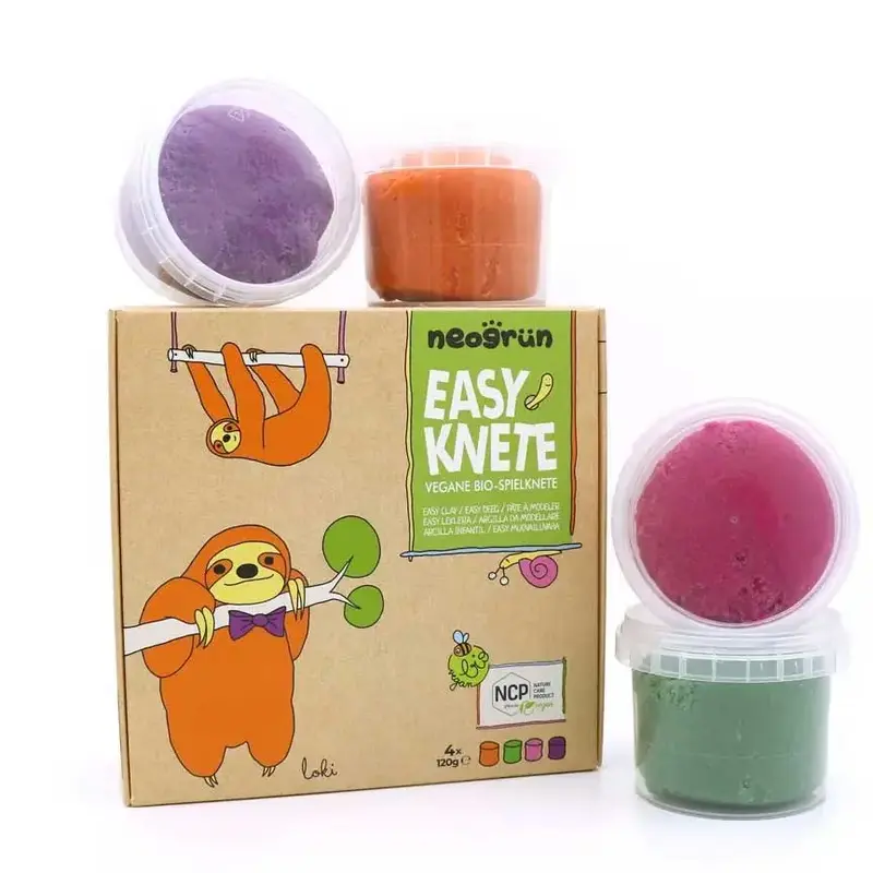 Coffret de 4 Pots de Pâte à Modeler Naturelle Neogrün - Loki