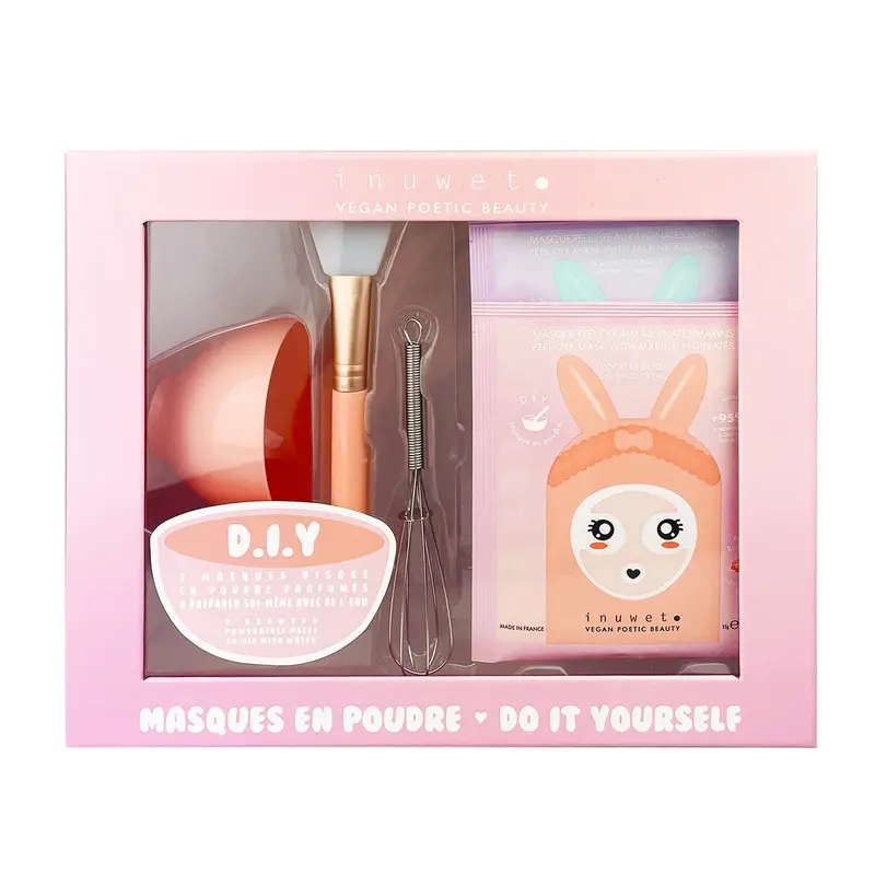 Coffret masques en poudre parfumés pell off DIY - inuwet