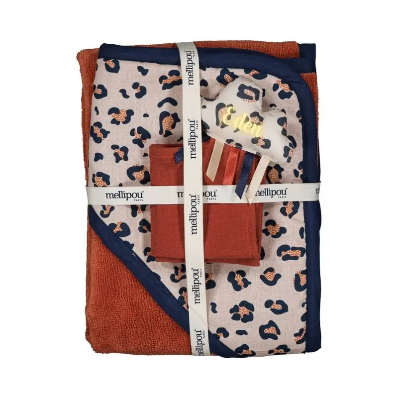 Coffret naissance cape de bain, doudou lange - Baker