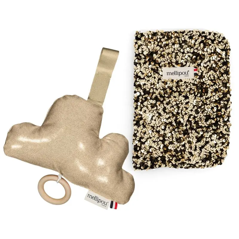 Coffret naissance Paillettes doré – Chantal