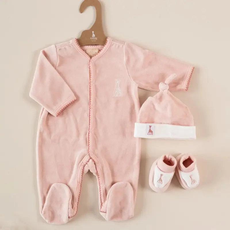 Coffret naissance Sophie la Girafe - Rose Poudrée