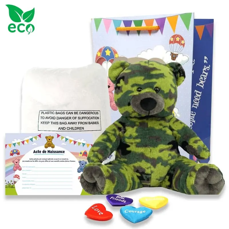 Coffret Peluche à Créer - Ours Militaire ECO