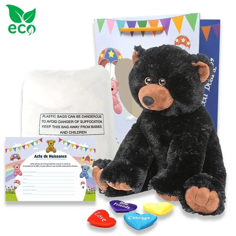 Coffret Peluche à Créer - Ours Noir ECO