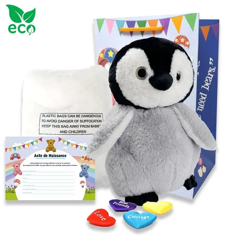 Coffret Peluche à Créer - Pingouin Gris ECO