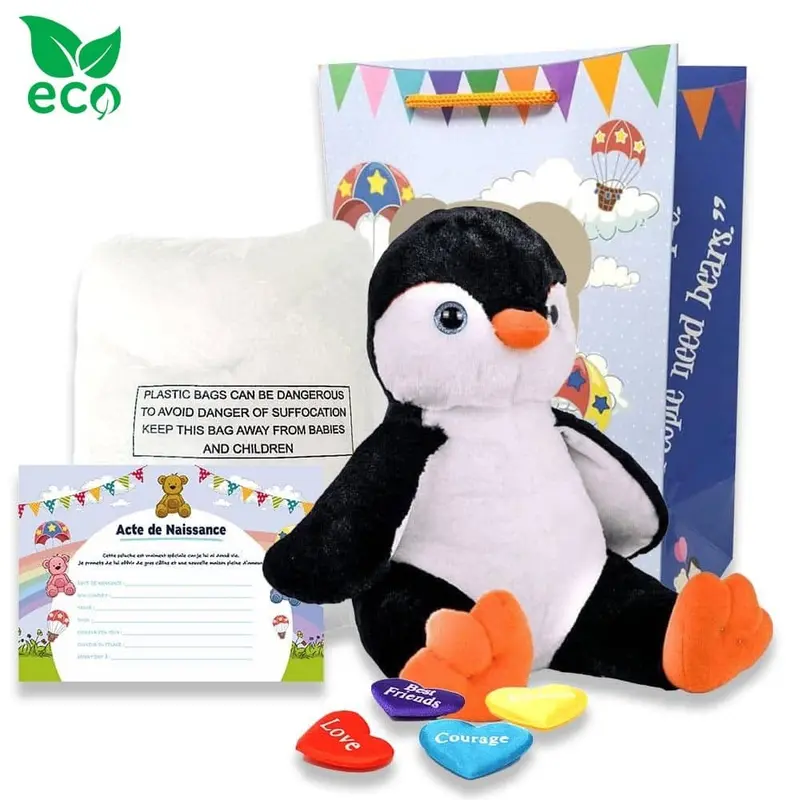 Coffret Peluche à Créer - Pingouin Orange ECO