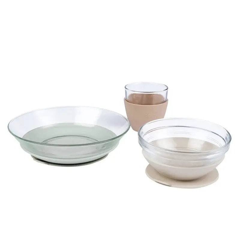 Coffret repas bébé en verre Béaba x Duralex - Natural