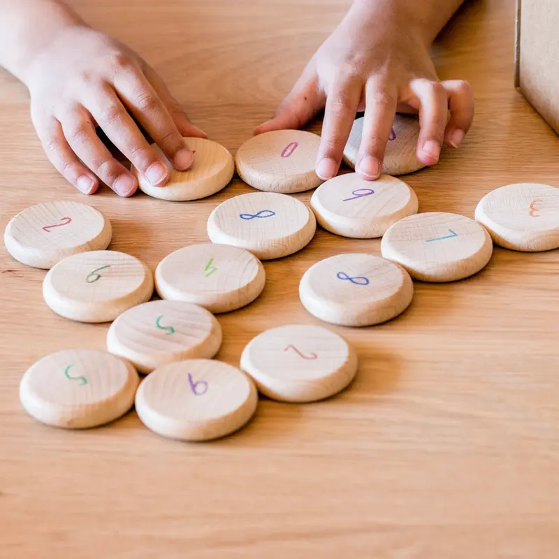 Coins to Count - Natural - 60 pieces