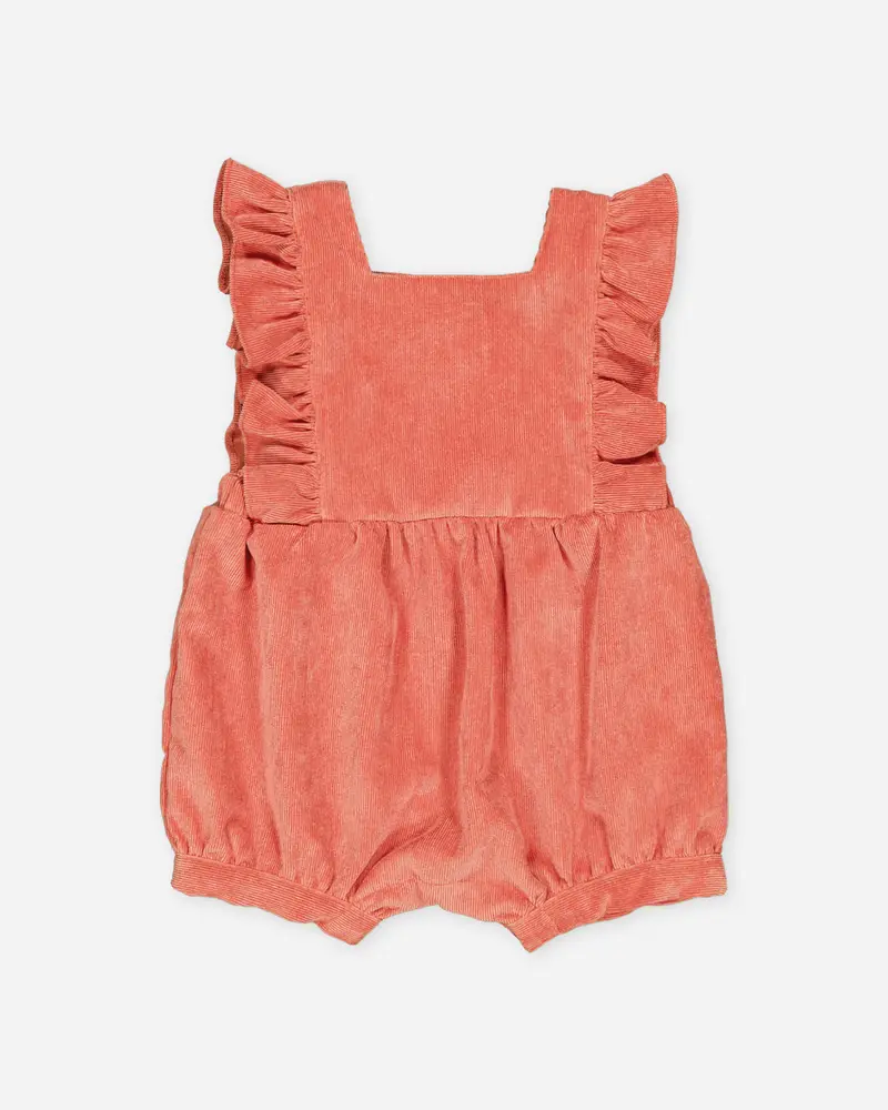Combinaison bébé Cécile velours Paprika