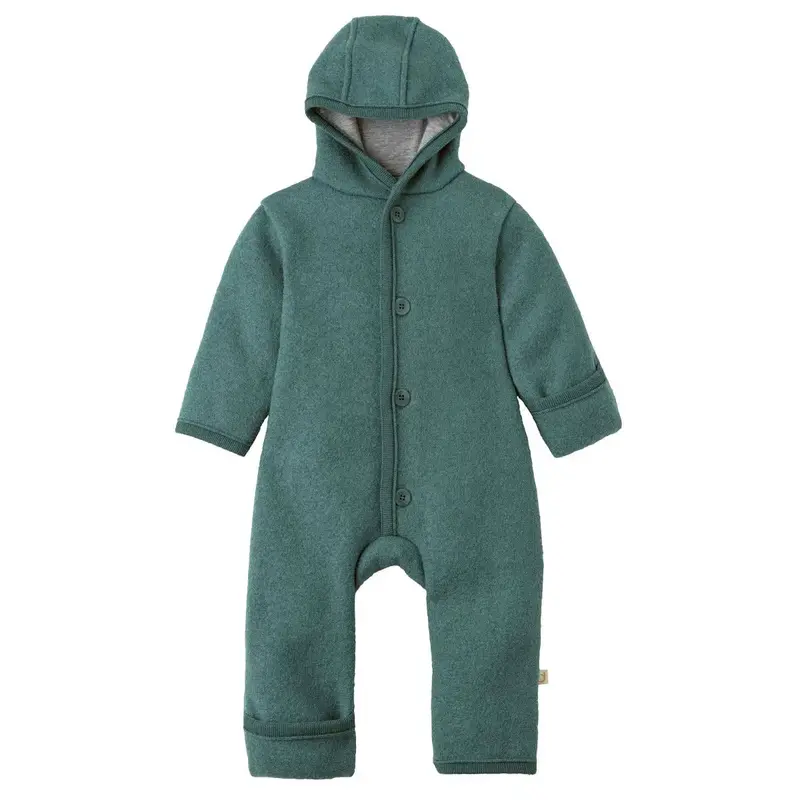Combinaison bébé en laine bouillie Disana - Eucalyptus