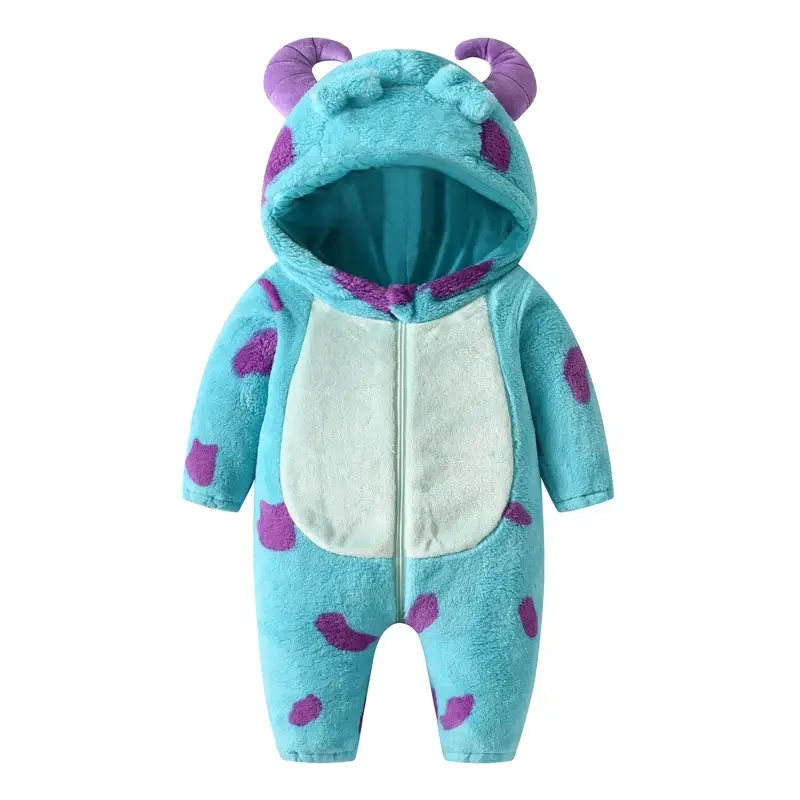 Combinaison hiver bébé Mybooni | Grenouillère polaire capuche corne 0-5 ans