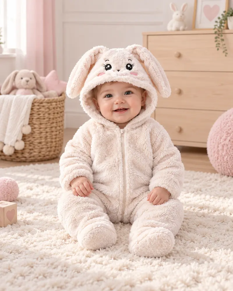 Combinaison Pilote Bébé Animaux à Capuche