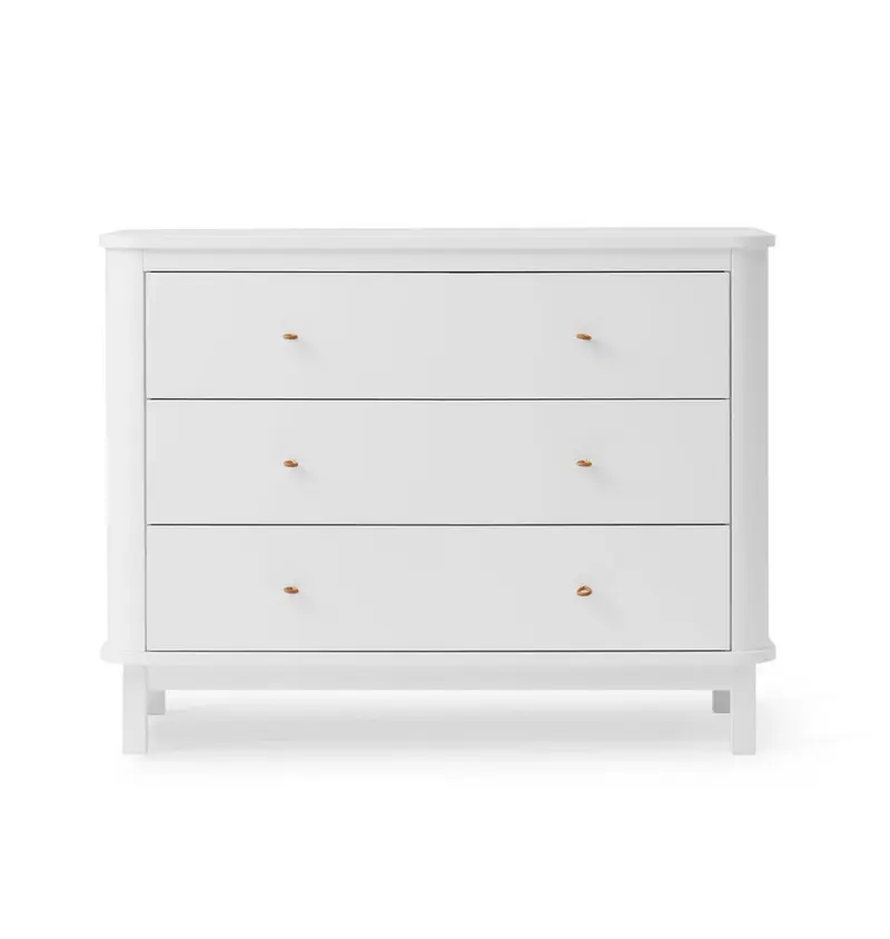 Commode 3 Tiroirs Oliver Furniture, Blanc - Nouveauté