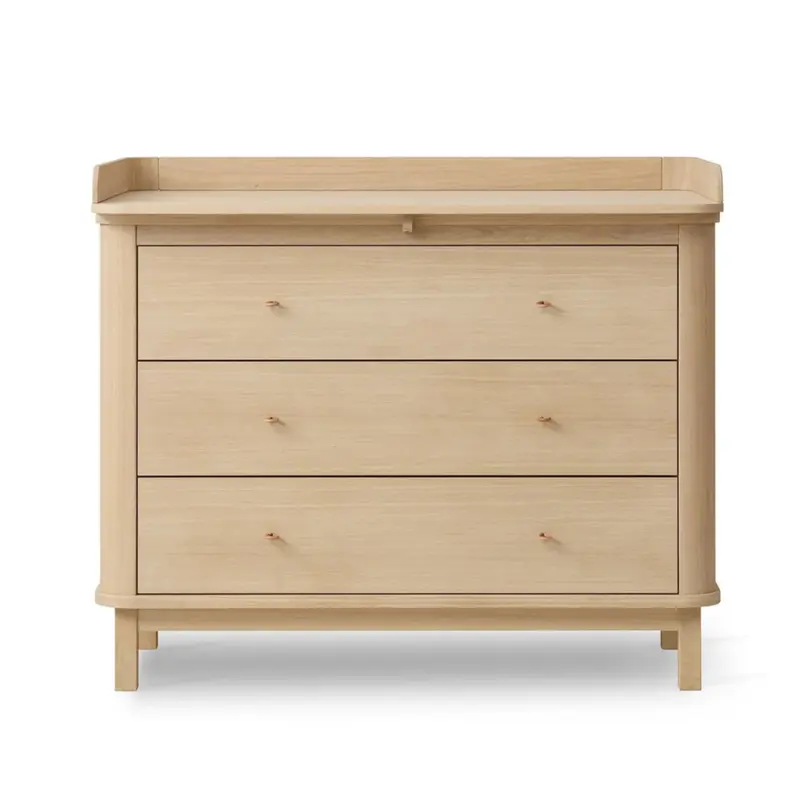 Commode À Langer 3 Tiroirs Wood, Chêne