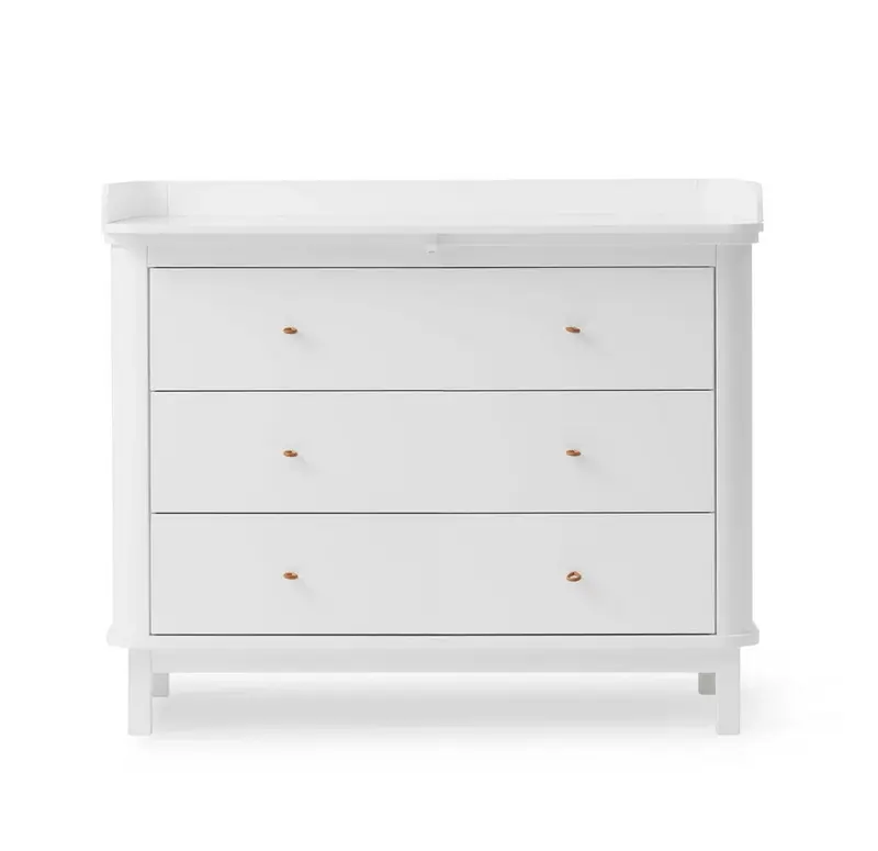 Commode À Langer Oliver Furniture 3 Tiroirs, Blanc - Nouveauté