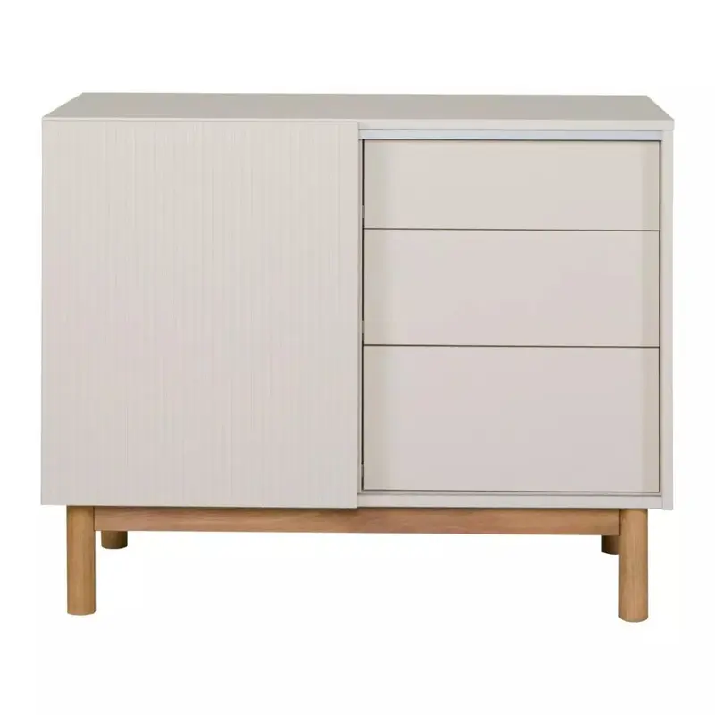 Commode MOOD Porte + 3 Tiroirs - Argile