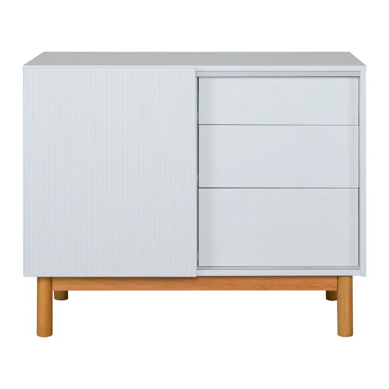Commode MOOD Porte + 3 Tiroirs - Blanc