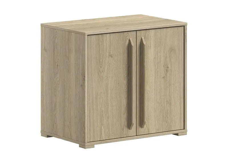 Commode SAM 2 Portes Pour Lit Mi-Hauteur Chêne
