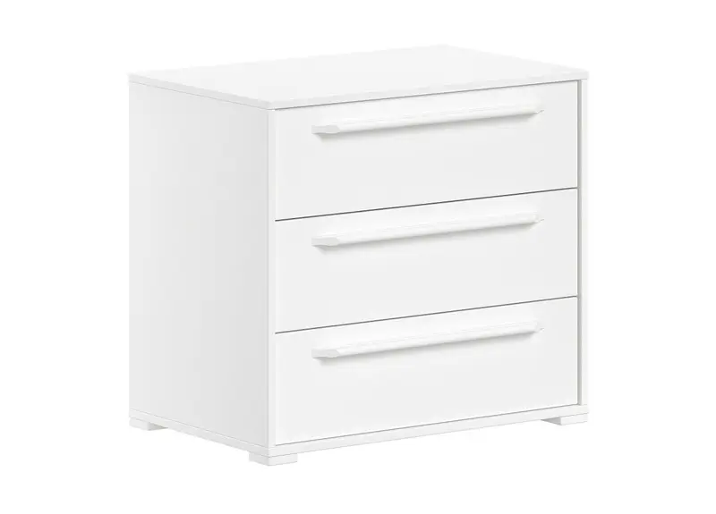 Commode SAM 3 Tiroirs Pour Lit Mi-Hauteur Blanc