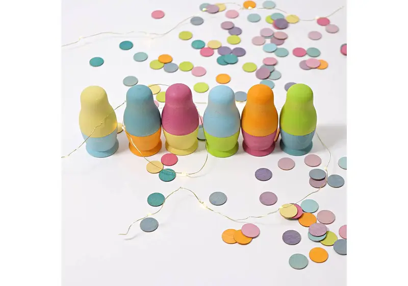 Confettis en bois Grimm's - Pastel