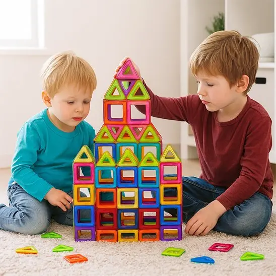 Construction Magnétique Enfant – Blocs Créatifs 3D