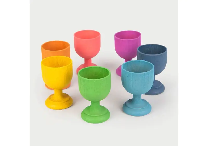 Coquetiers en bois rainbow Tickit