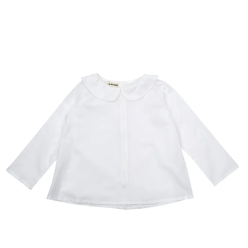 Cotton Peter Pan Shirt - White - 18m-12y