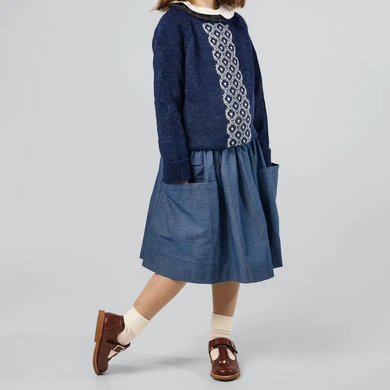 Cotton Pocket Skirt - Pinstriped - 18-36m only
