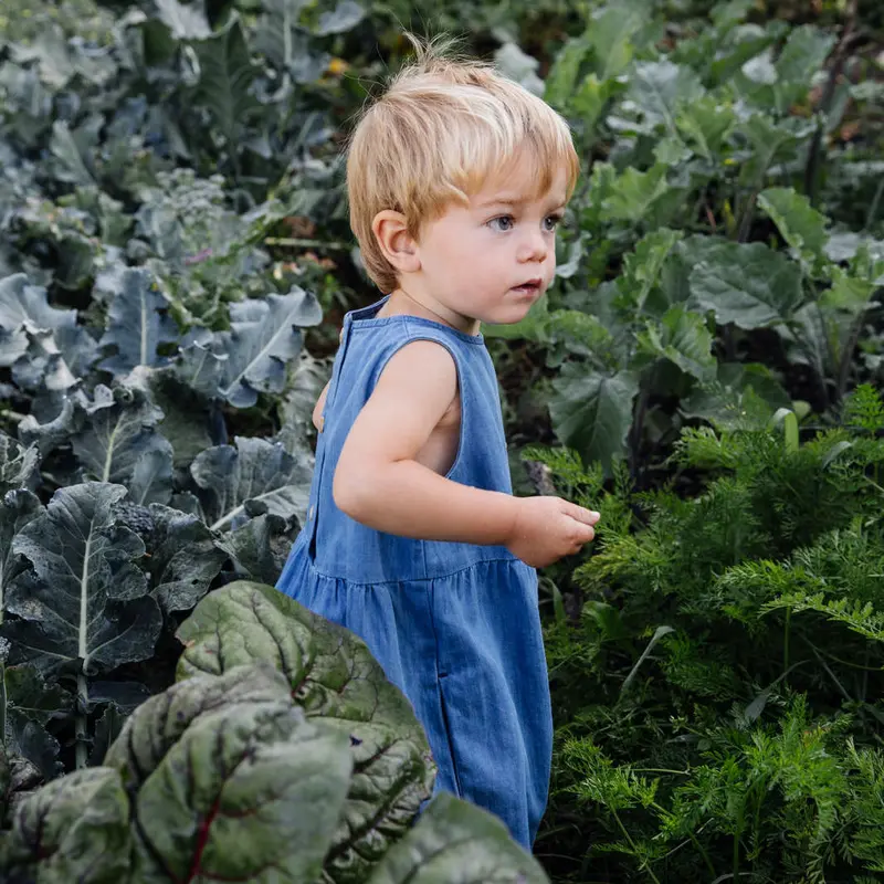 Cotton Rye Jumpsuit - Denim - 1-2y only