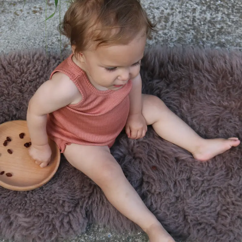 Cotton & Silk Baby Body Barcelona - Tan - 1m-3y