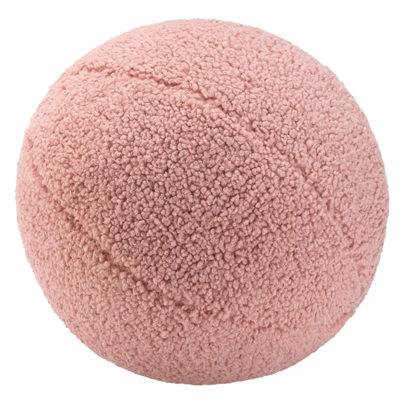 Coussin Boule Molletonné - Goyave