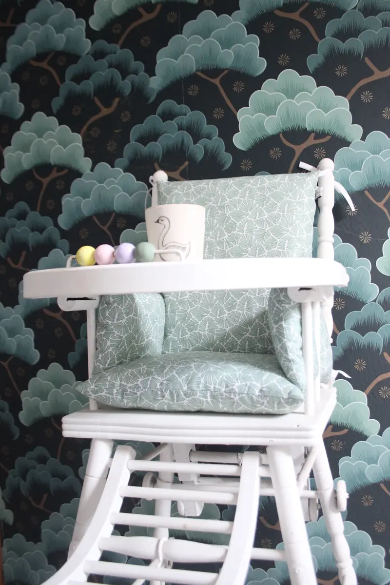 Coussin de chaise haute bébé en coton enduit Oeko-Tex / Arthur