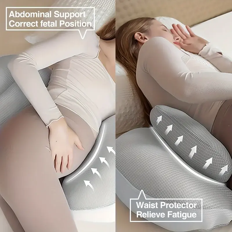 Coussin de grossesse en U - soutien corps entier femme enceinte douleurs dos hanche