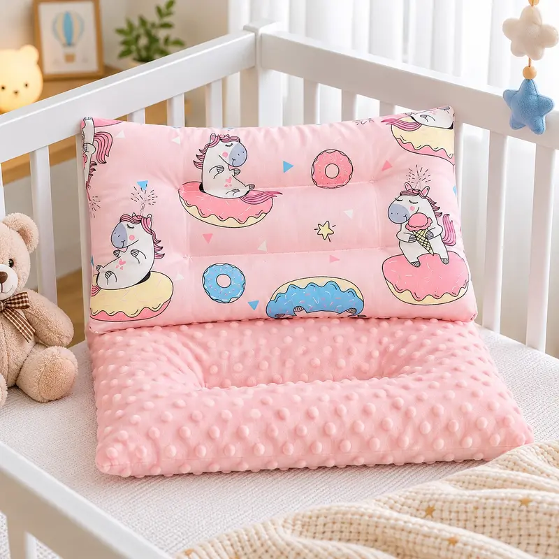 Coussin enfant réversible - Licorne Rose