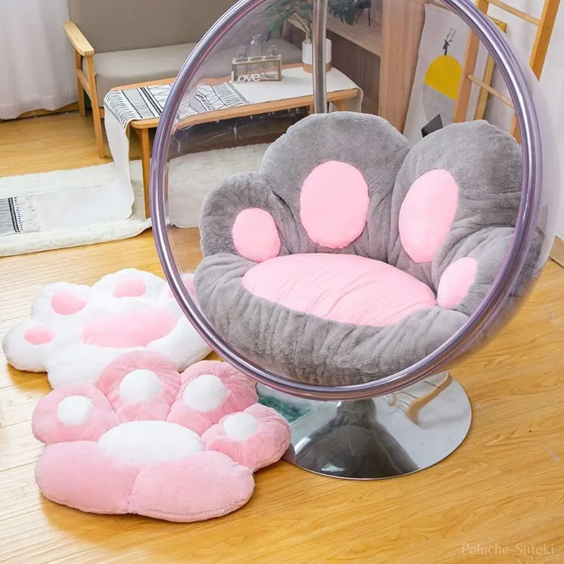 Coussin Peluche Patte de Chat
