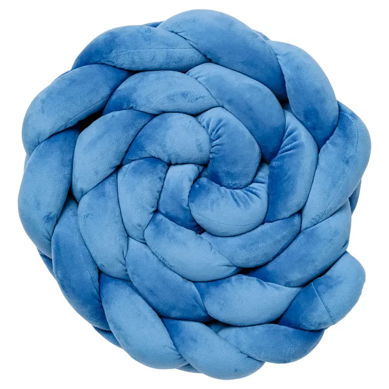 Coussin tresse Bleu - Tresse bébé 200 cm