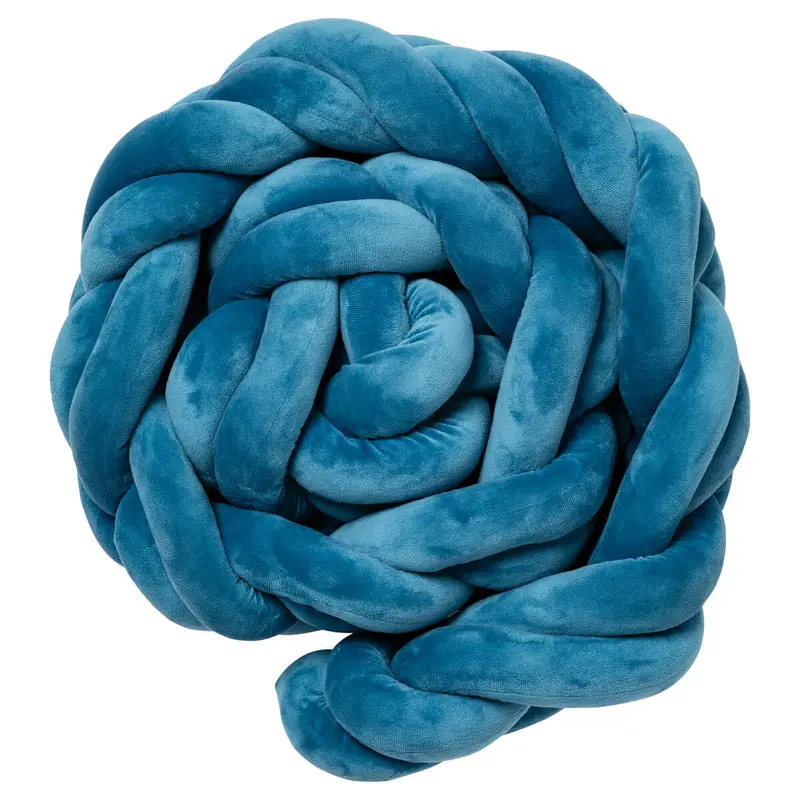 Coussin tresse double Seaside Romance Bleu - Tresse bébé 200 cm