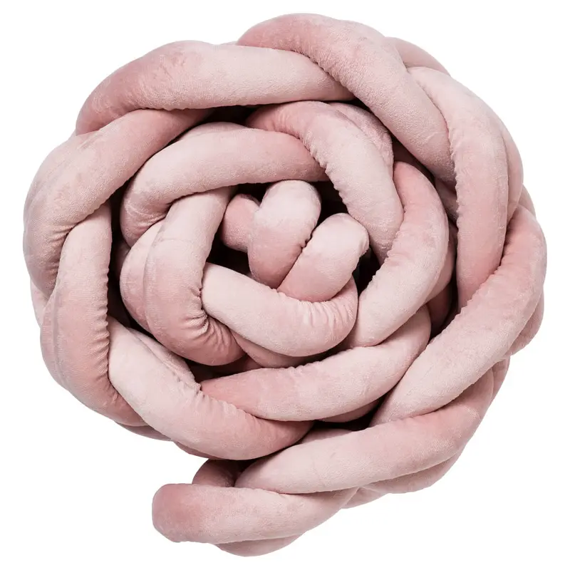 Coussin tresse double Seaside Romance Rose - Tresse bébé 200 cm