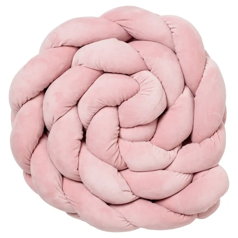 Coussin tresse Rose - Tresse bébé 200 cm